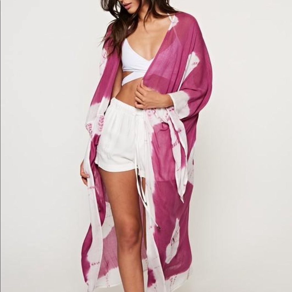 Floor length Tie Dye Kimono